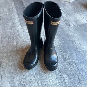 Hunter Original Kids Wellington Boots Navy Size 4 Girl